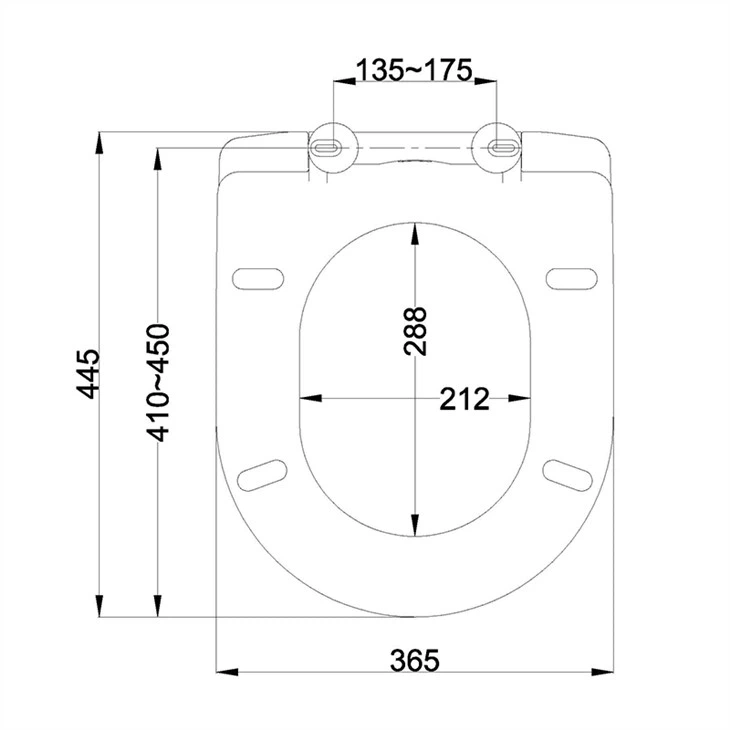 matt black toilet seat size