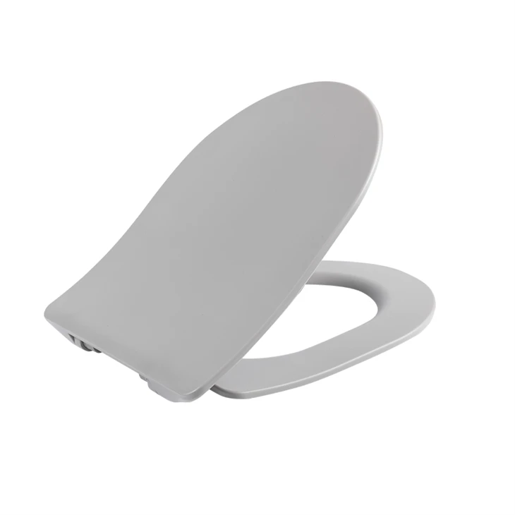 grey d shaped toilet seat